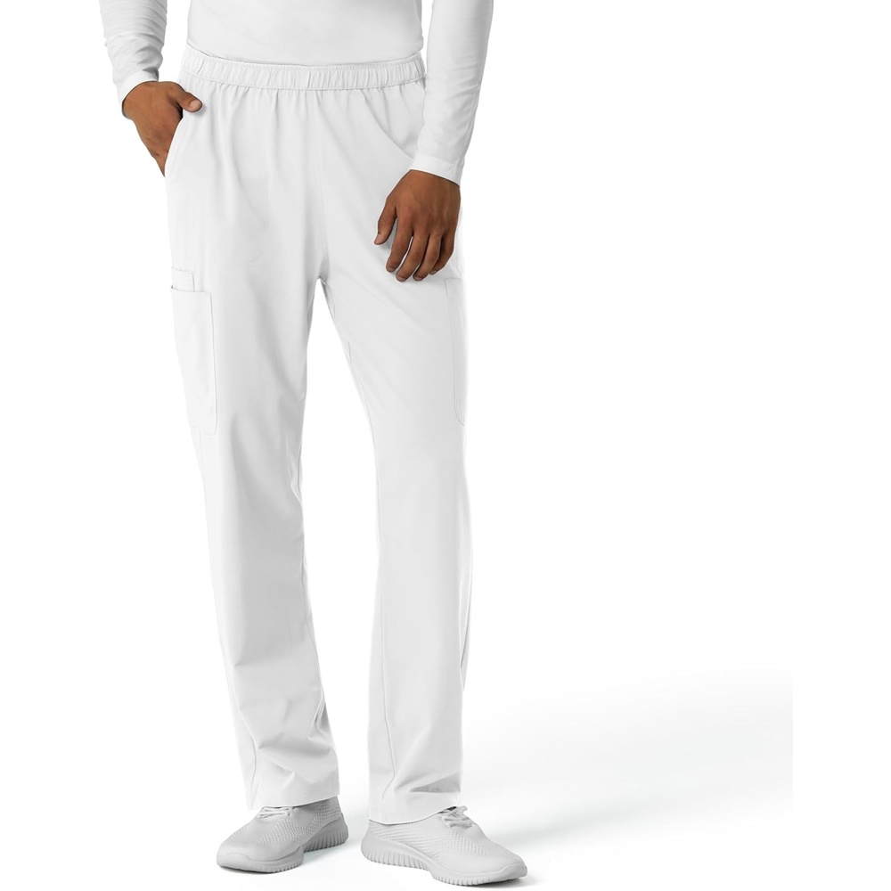Wink Nurtur Men’s Straight Leg Cargo Scrub Pant(White)