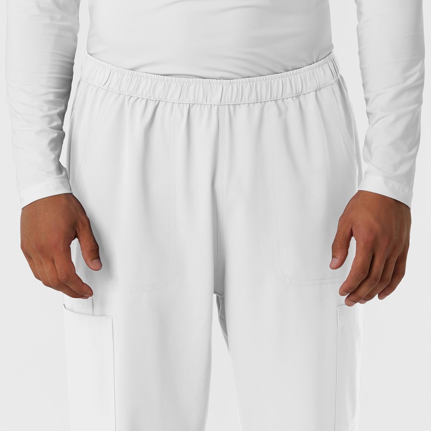Wink Nurtur Men’s Straight Leg Cargo Scrub Pant(White)