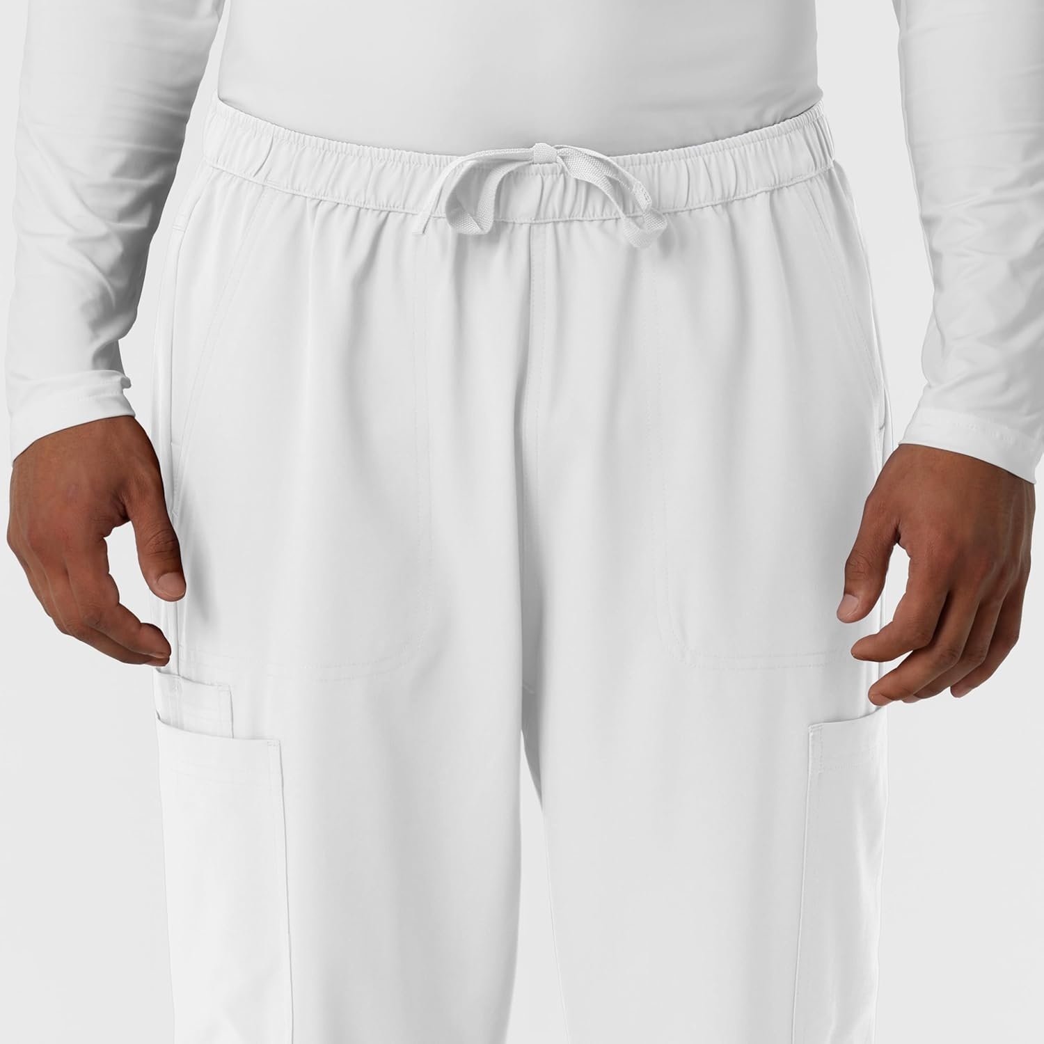 Wink Nurtur Men’s Straight Leg Cargo Scrub Pant(White)