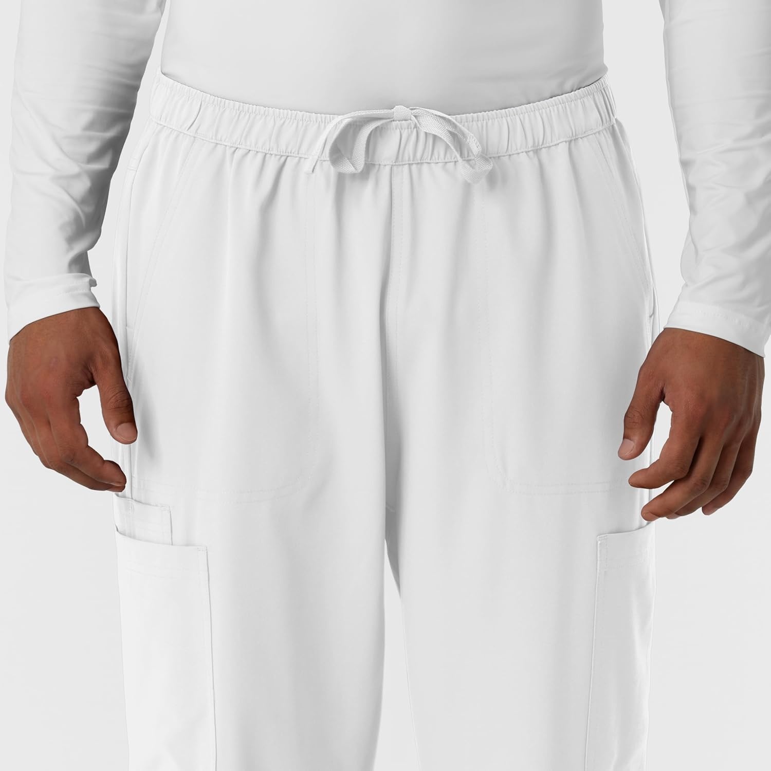 Wink Nurtur Men’s Straight Leg Cargo Scrub Pant(White)