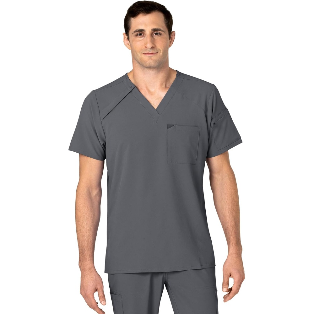 WINK Mens Scrub Top(Pewter)