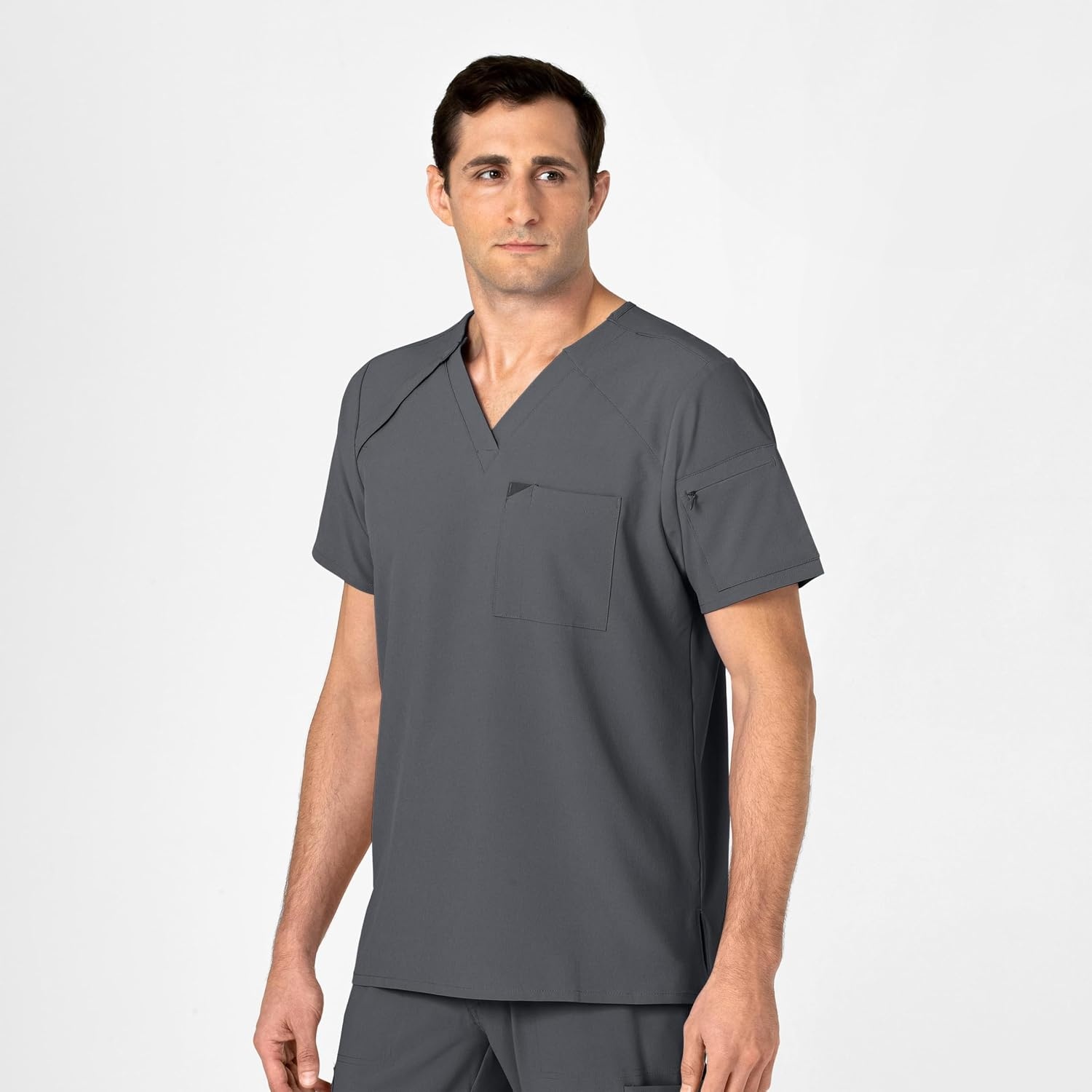 WINK Mens Scrub Top(Pewter)