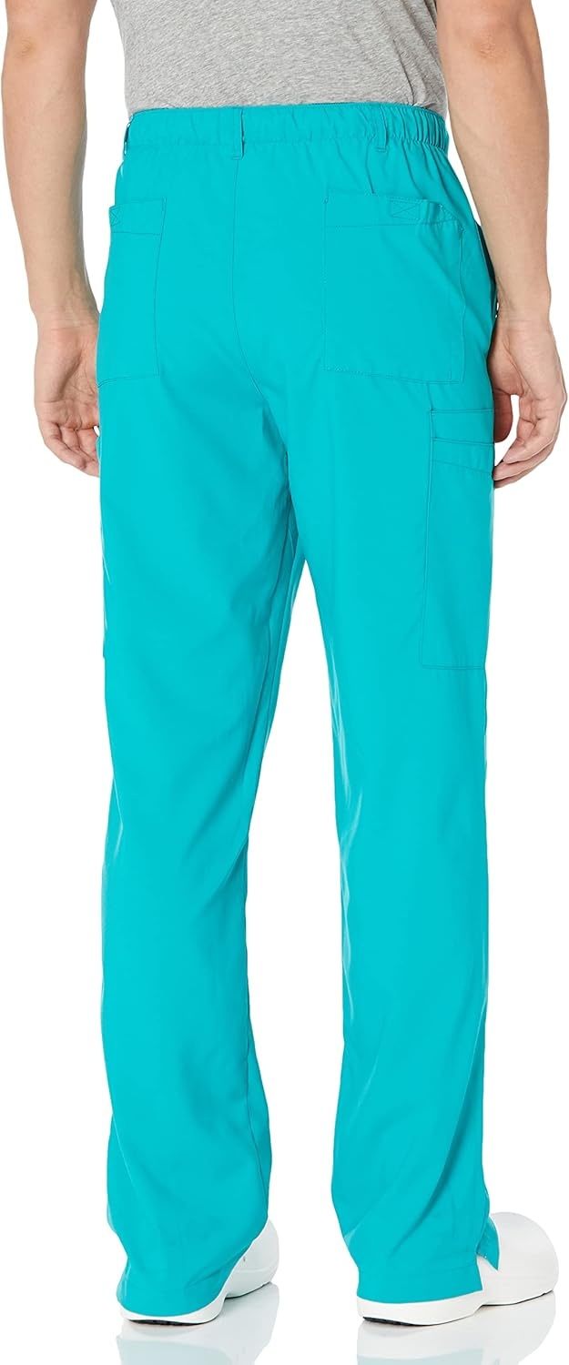 Wink W123 Men’s Flat Front Cargo Scrub Pant(Teal Blue)
