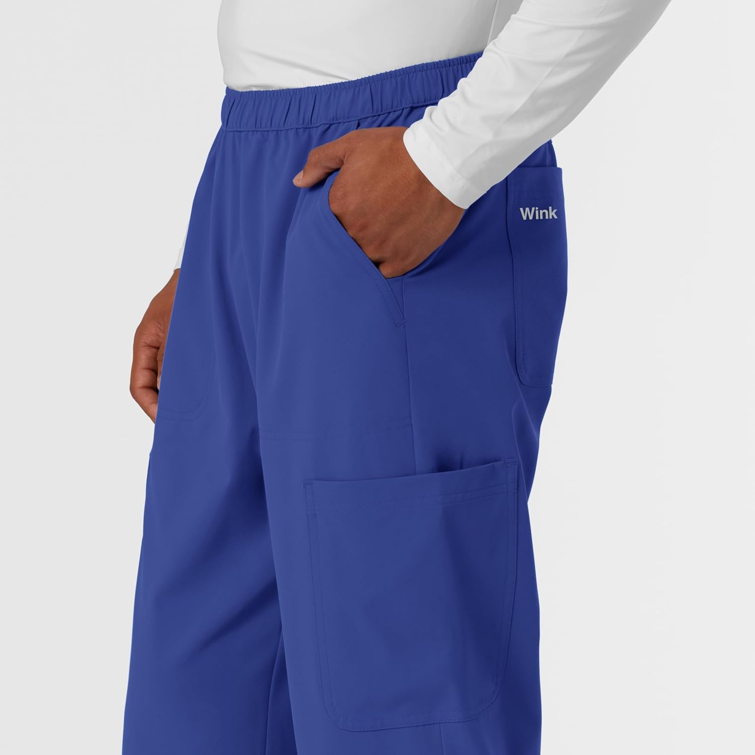 Wink Nurtur Men’s Straight Leg Cargo Scrub Pant(Galaxy Blue)