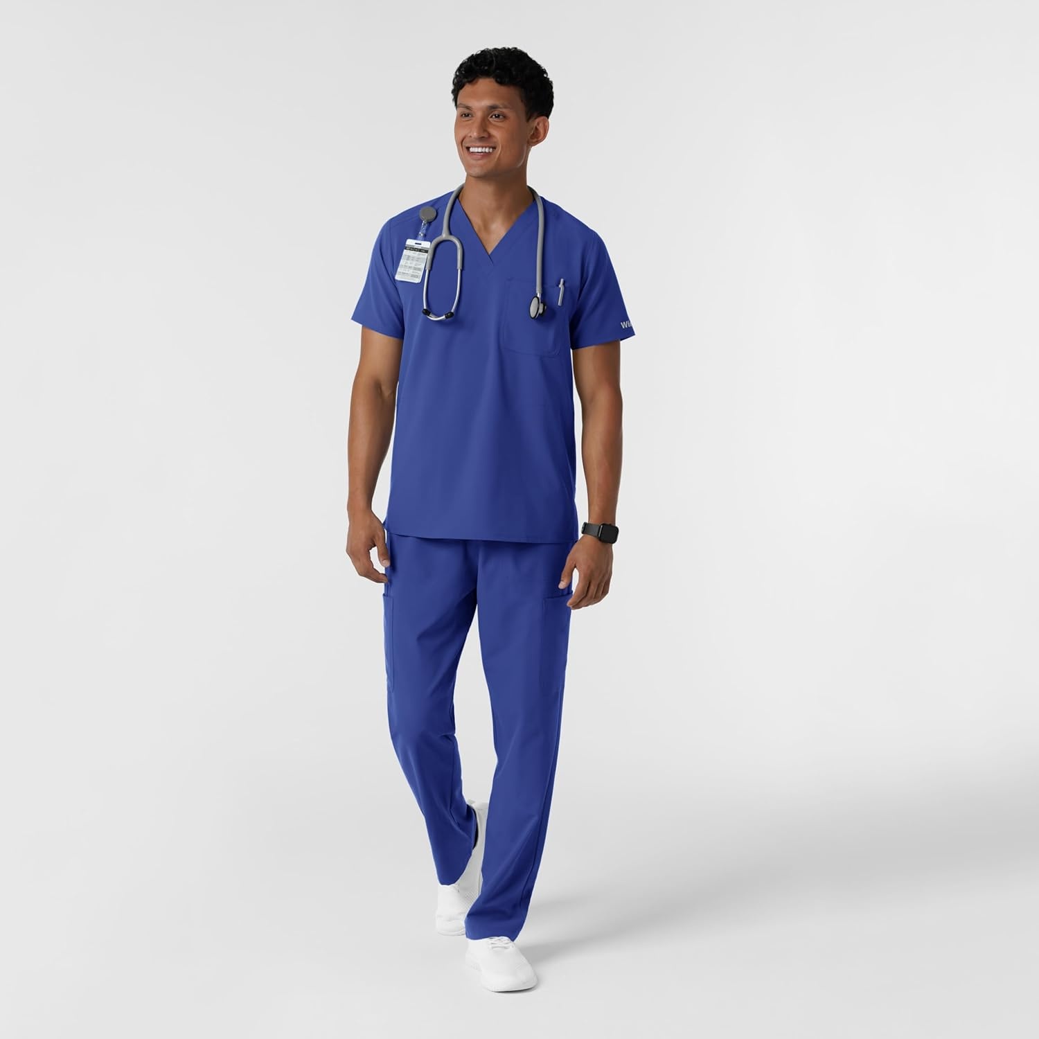 Wink Nurtur Men’s Straight Leg Cargo Scrub Pant(Galaxy Blue)