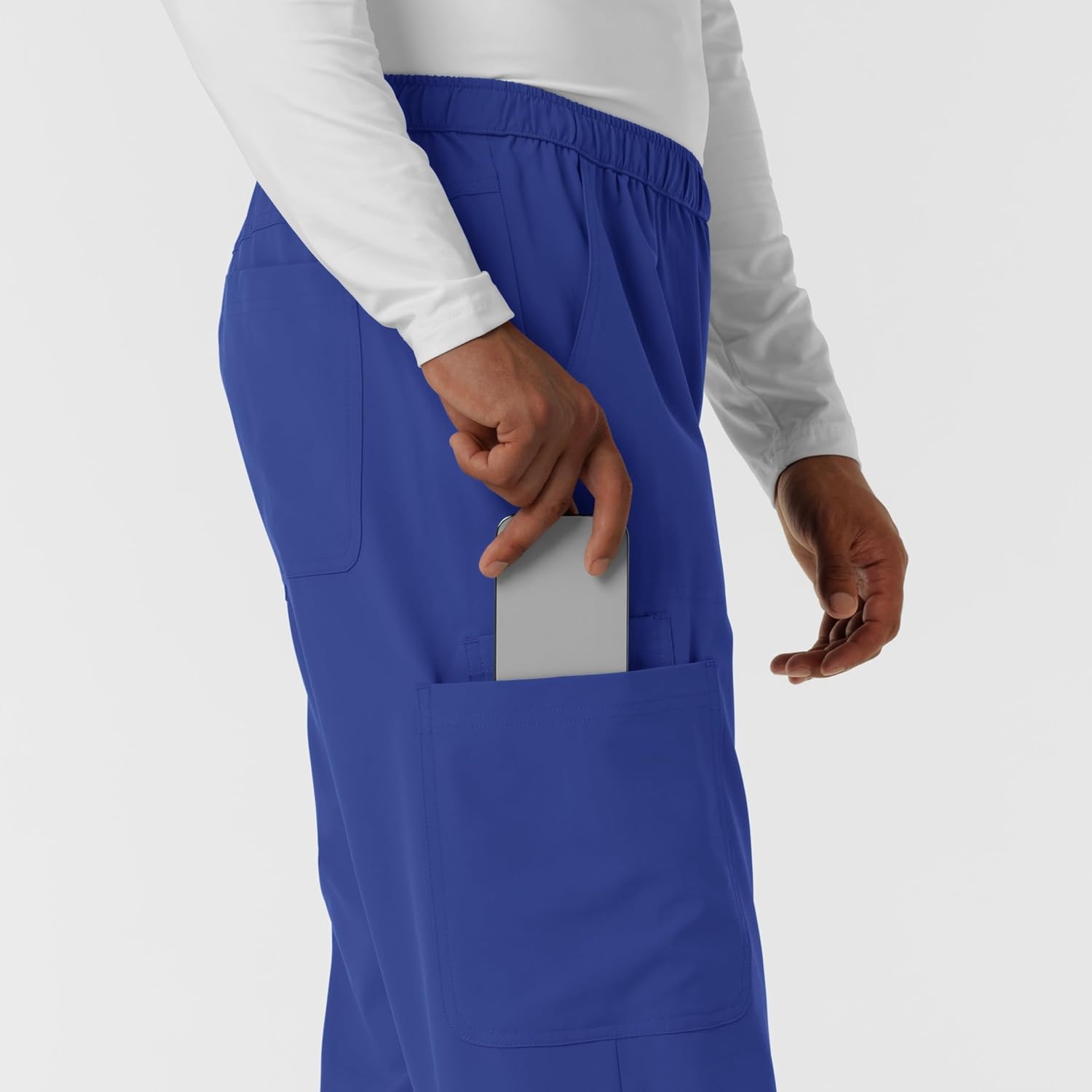 Wink Nurtur Men’s Straight Leg Cargo Scrub Pant(Galaxy Blue)