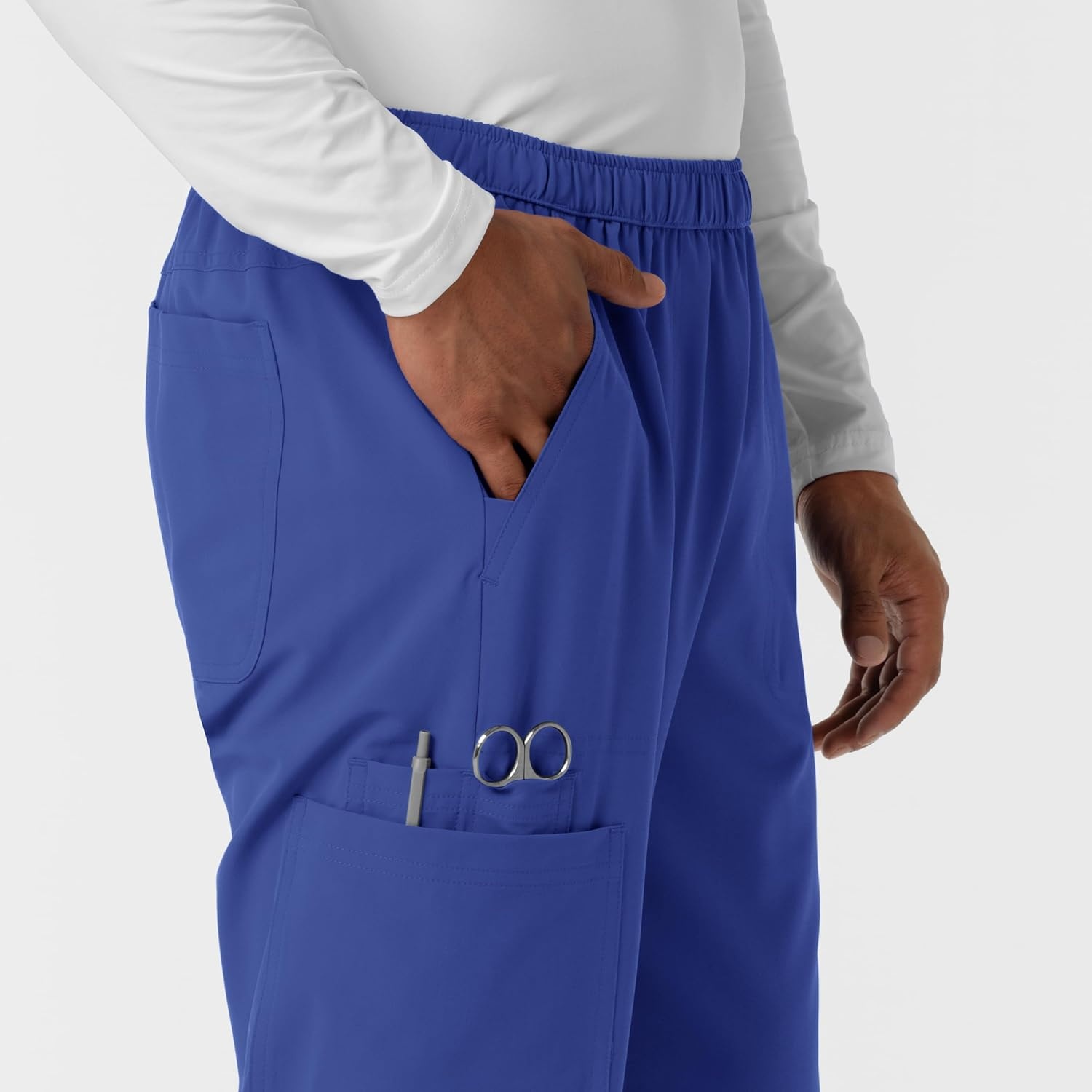 Wink Nurtur Men’s Straight Leg Cargo Scrub Pant(Galaxy Blue)