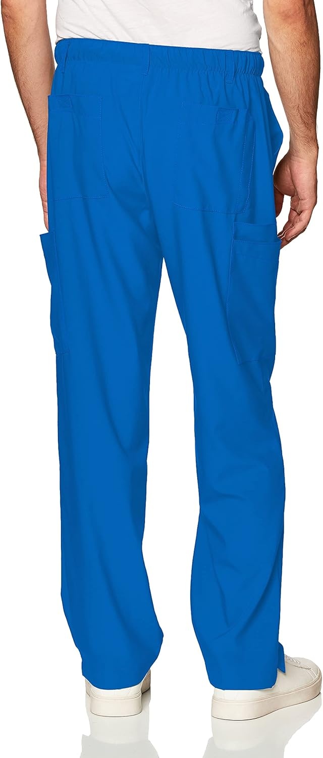 Wink W123 Men’s Flat Front Cargo Scrub Pant(Royal)