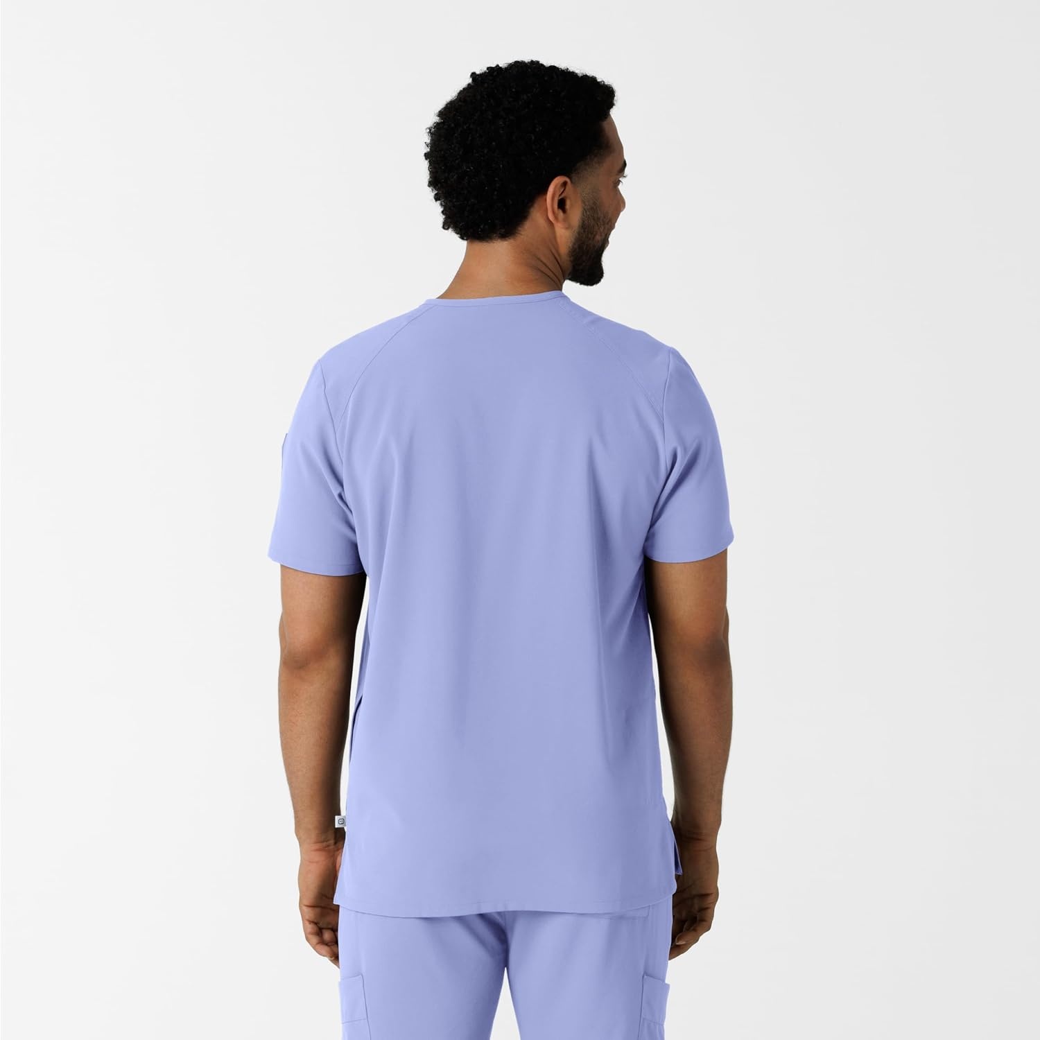 Wink Renew Men’s V-Neck 5 Pocket Scrub Top(Ceil Blue)