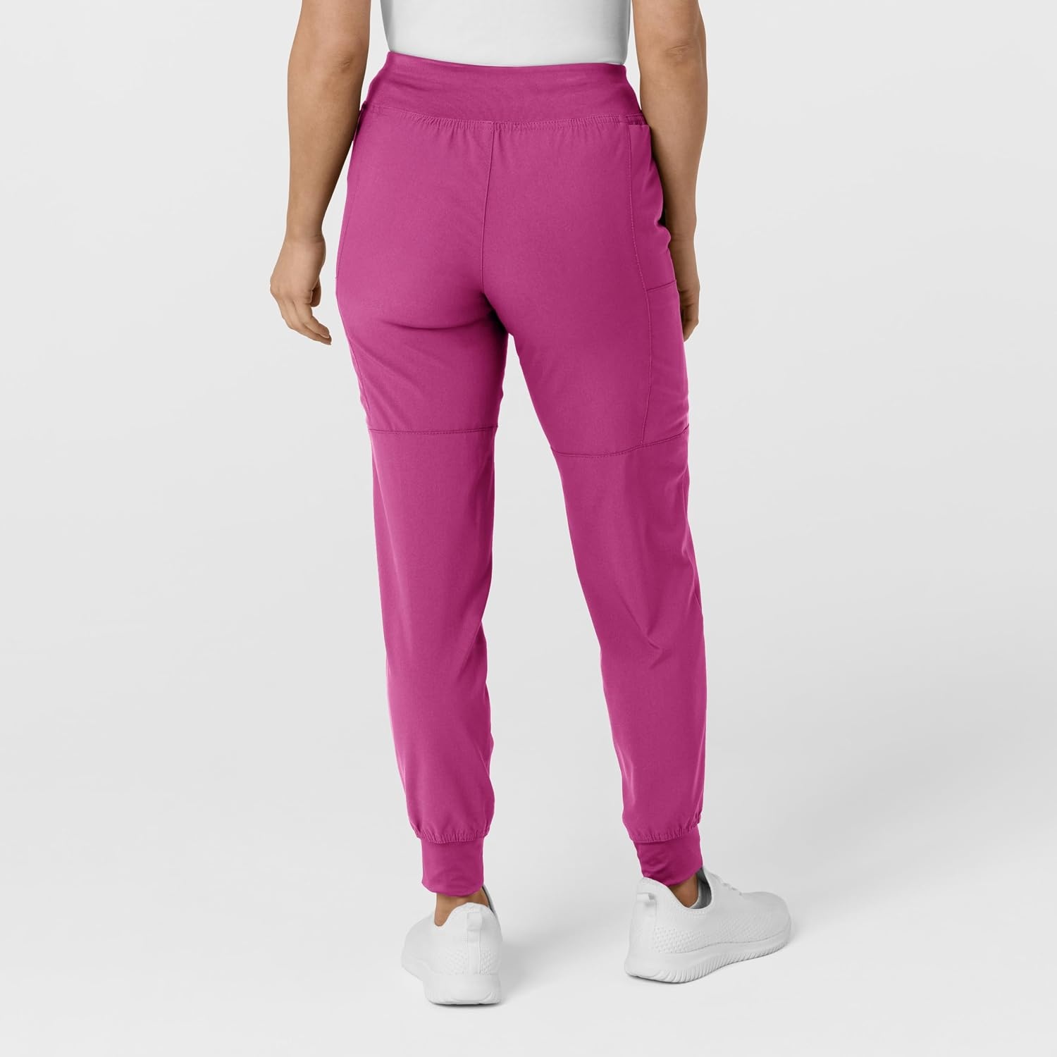Wink W123 Women’s Comfort Waist Cargo Jogger Scrub Pant(Raspberry)