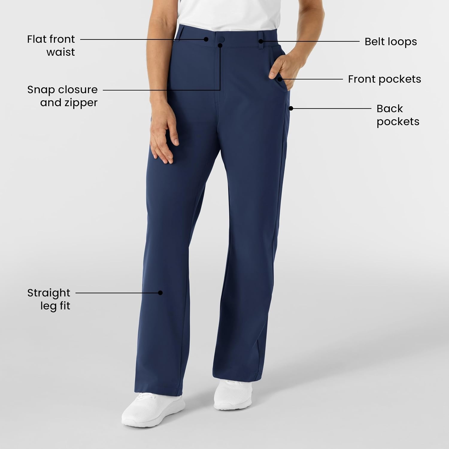 Wink Women’s Women’s Scrub Chino Pant(Navy)