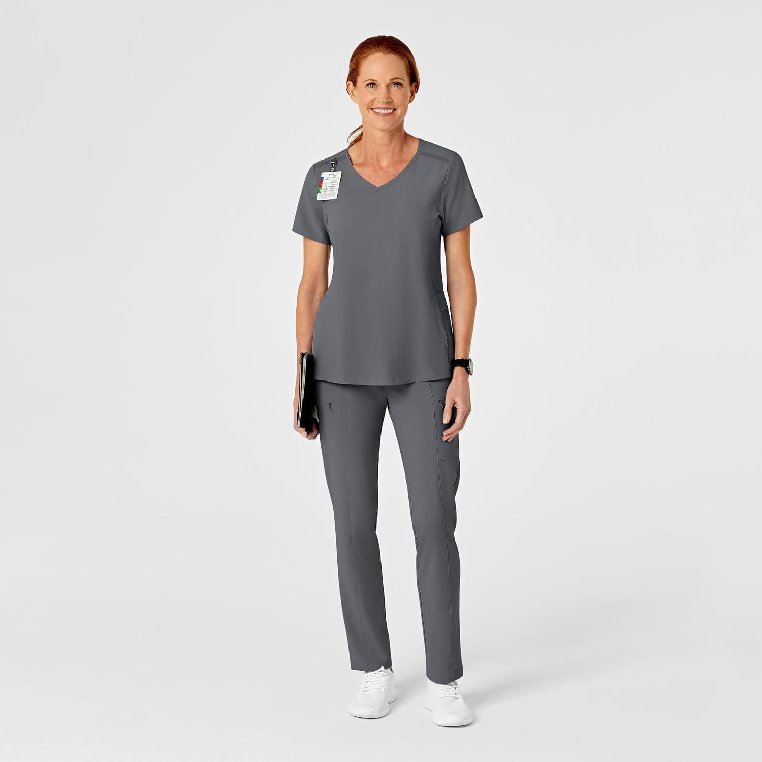 Wink Renew Women’s High Waist Slim Leg Scrub Pant(Pewter)