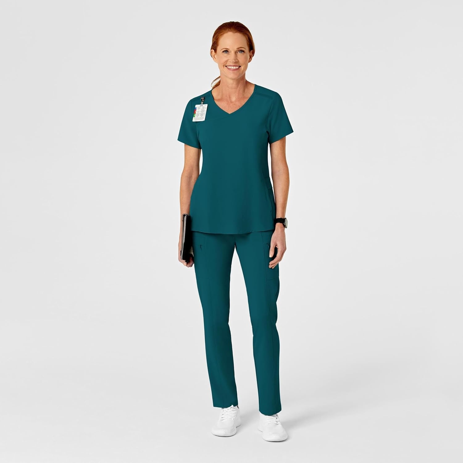 WINK Renew Women’s High Waist Slim Leg Scrub Pant(Caribbean Blue)