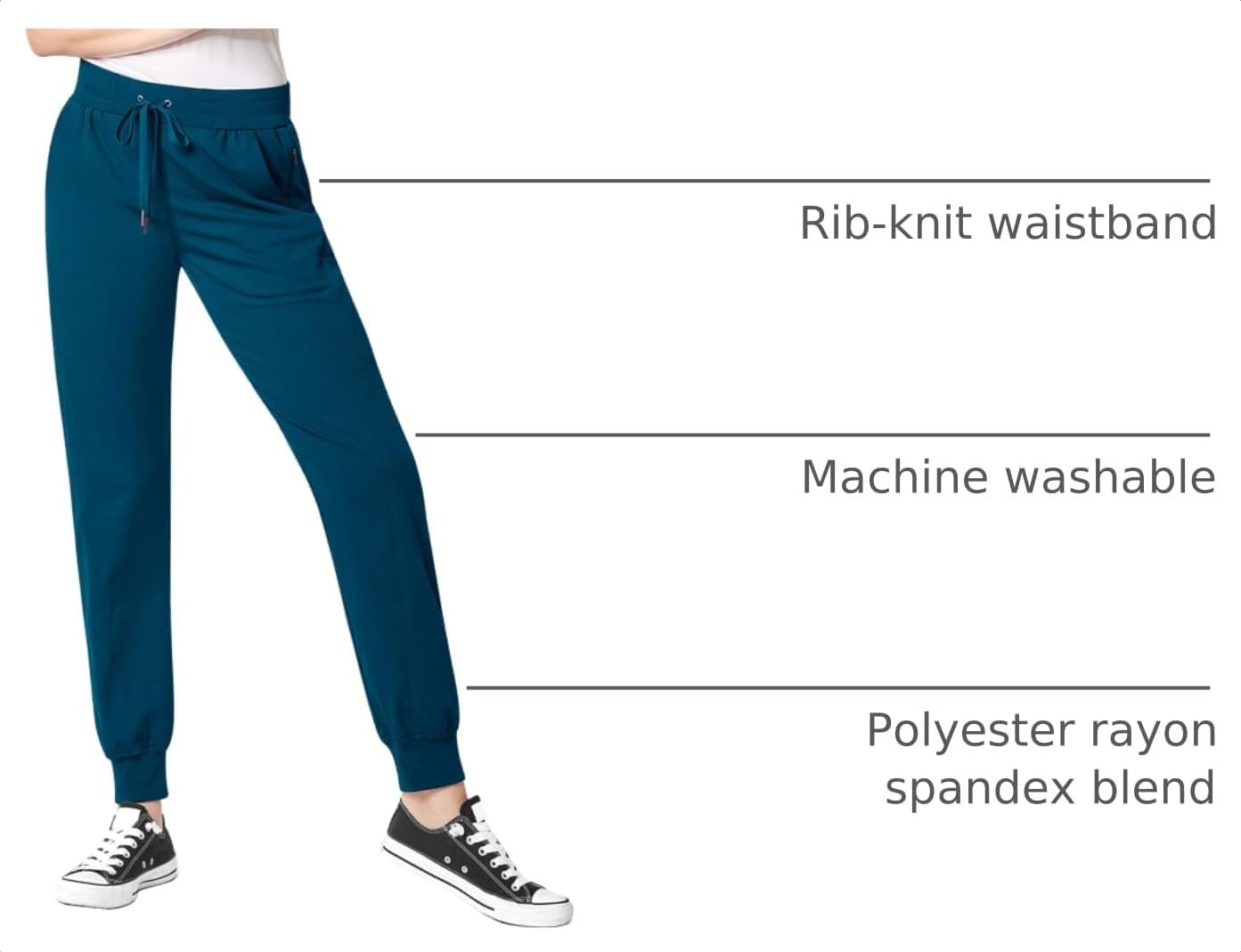 WonderWink WonderWink AERO Women’s Cargo Jogger Scrub Pant, Caribbean, 2XS Petite