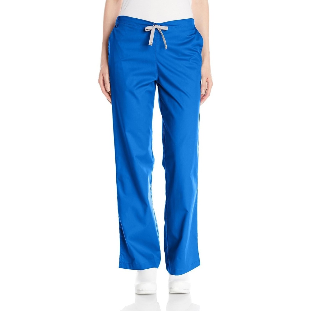 Wink WonderWORK Women’s Flare Leg Scrub Pant, Royal, XS