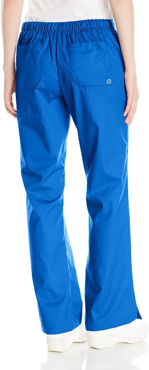 Wink WonderWORK Women’s Flare Leg Scrub Pant, Royal, XS