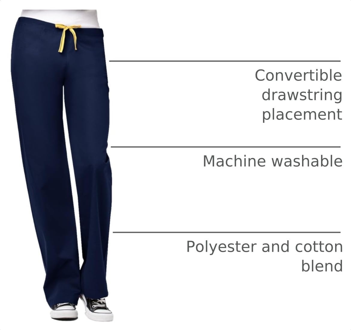 WonderWink Big The Papa Unisex Seamless Scrub Pant, Navy, 3X