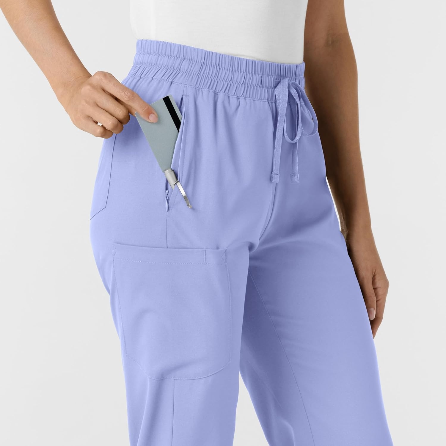 WINK Boundless Women’s Bootcut Scrub Pant | Womens Scrub Pant Teal Mid Rise(Ceil Blue)