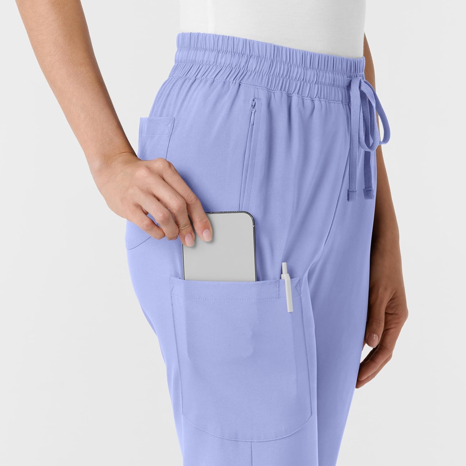 WINK Boundless Women’s Bootcut Scrub Pant | Womens Scrub Pant Teal Mid Rise(Ceil Blue)