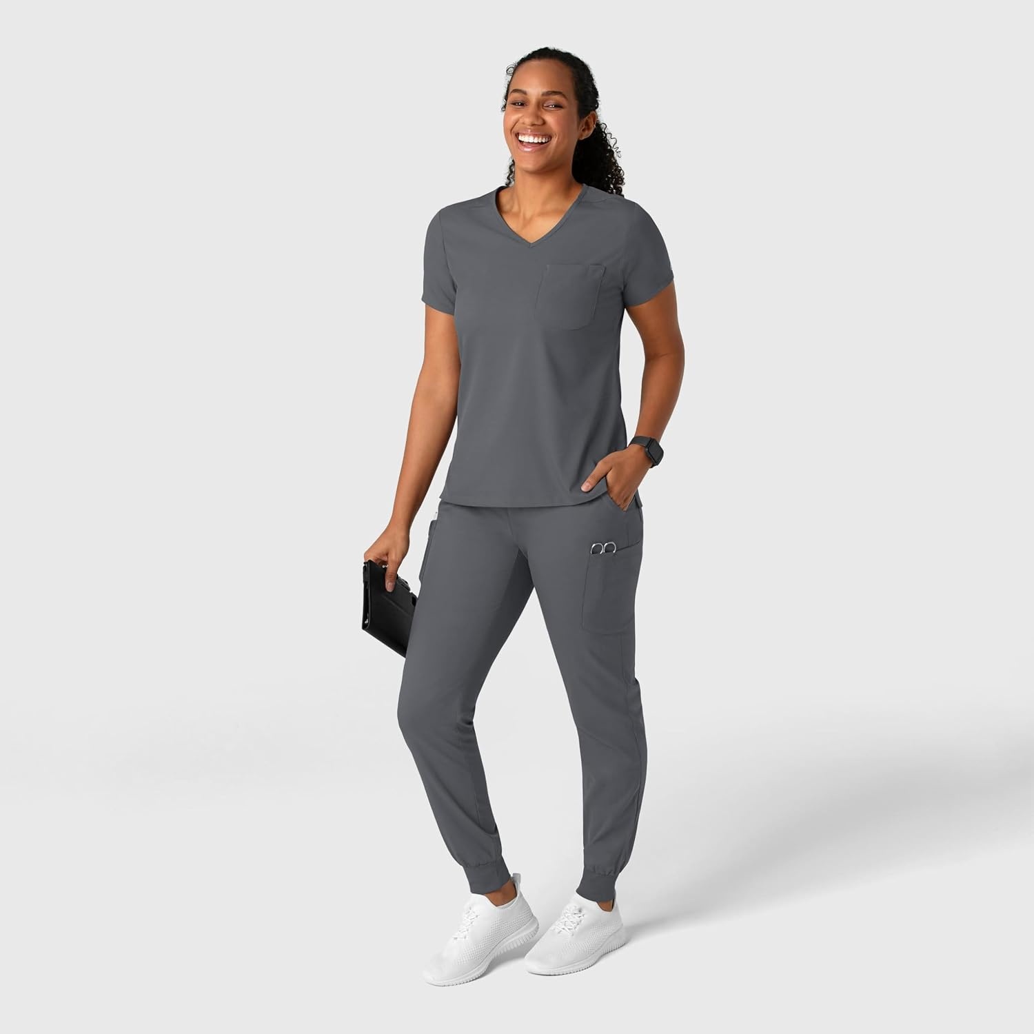 WINK Boundless Women’s Jogger Scrub Pant, Pewter, S
