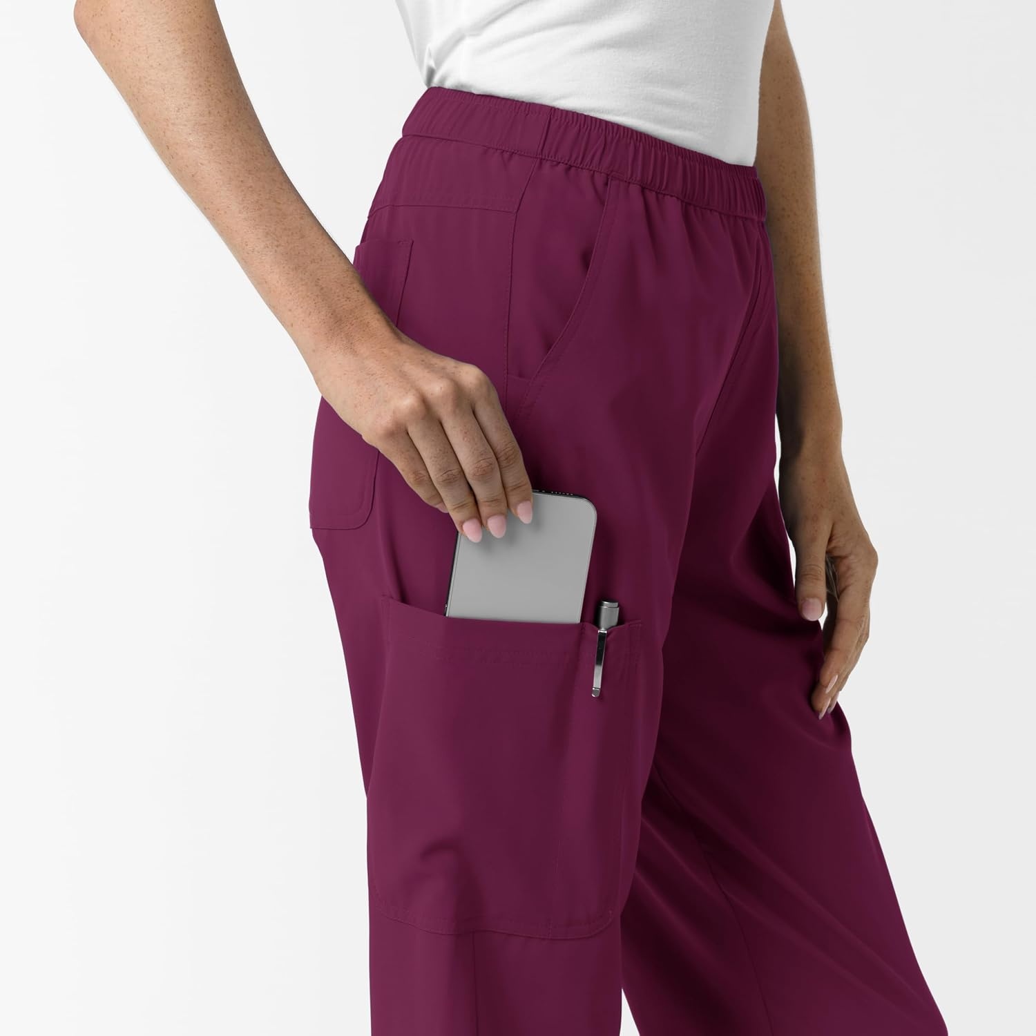 Wink NURTUR Women’s Slim Leg Scrub Pant(Wine)