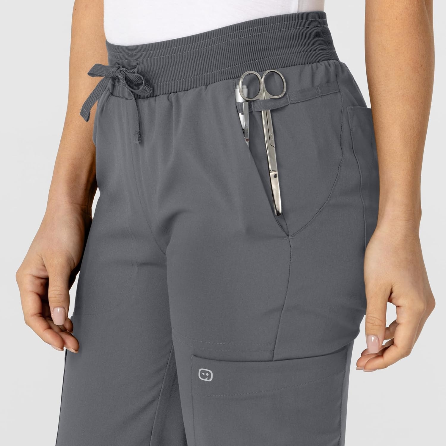 Wink W123 Women’s Flex-n-Reach Track Scrub Pant(Pewter)
