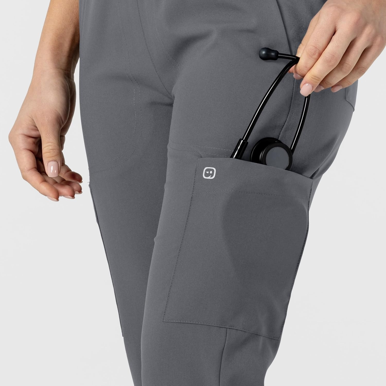 Wink W123 Women’s Flex-n-Reach Track Scrub Pant(Pewter)