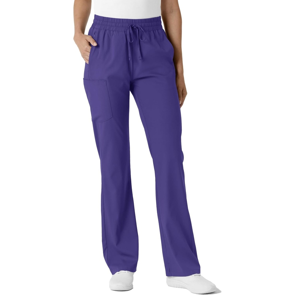 WINK Scrubs for Women, Boundless, Bootcut Pants with Drawstring and 6 Pockets(Grape)