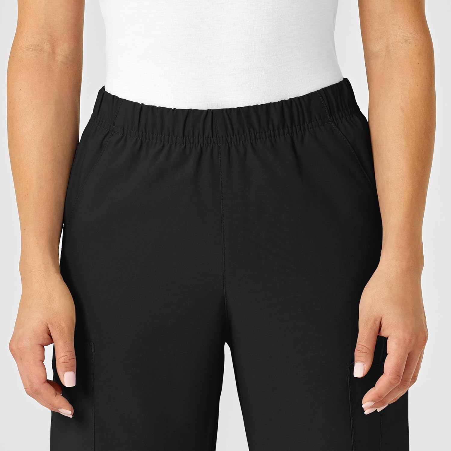Wink W123 Unisex Multi-Cargo Scrub Pant(Black)