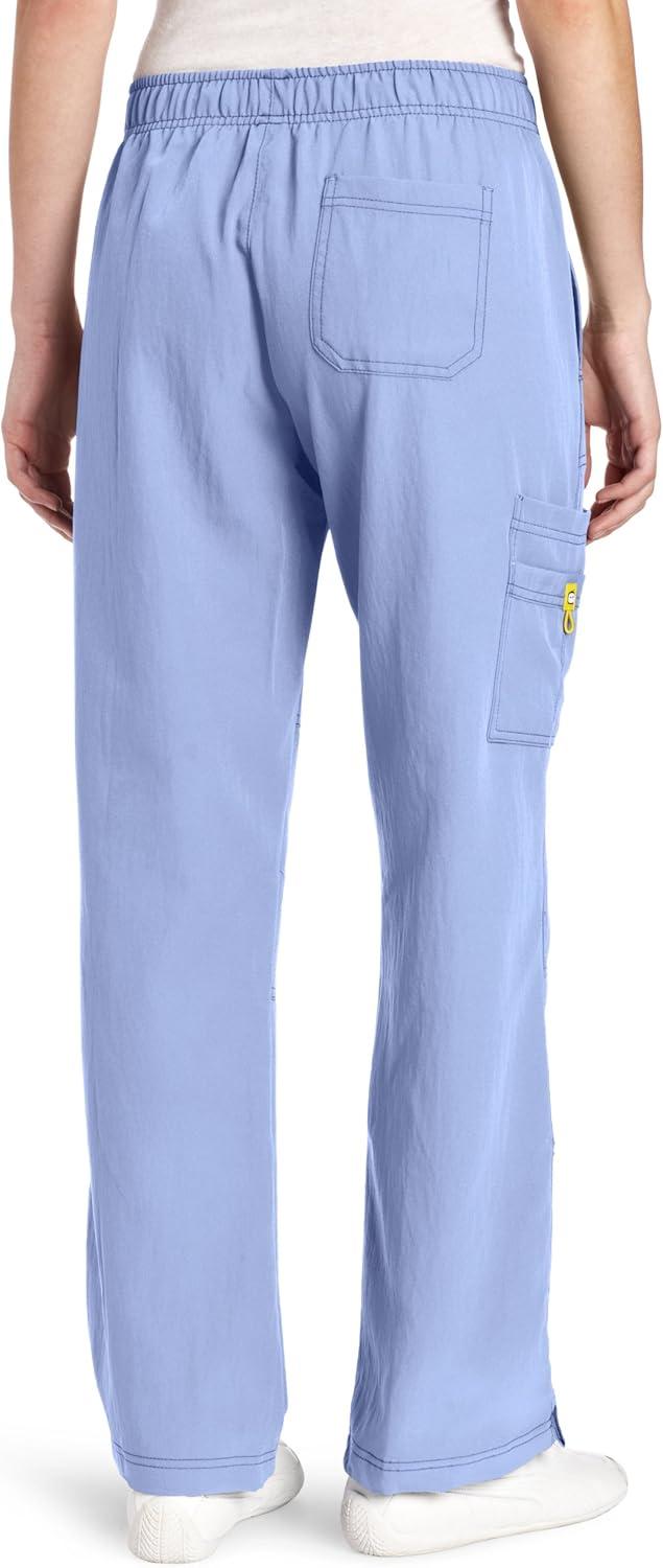 WonderWink Womens Four Stretch Cargo Scrub Pant(Ceil Blue)