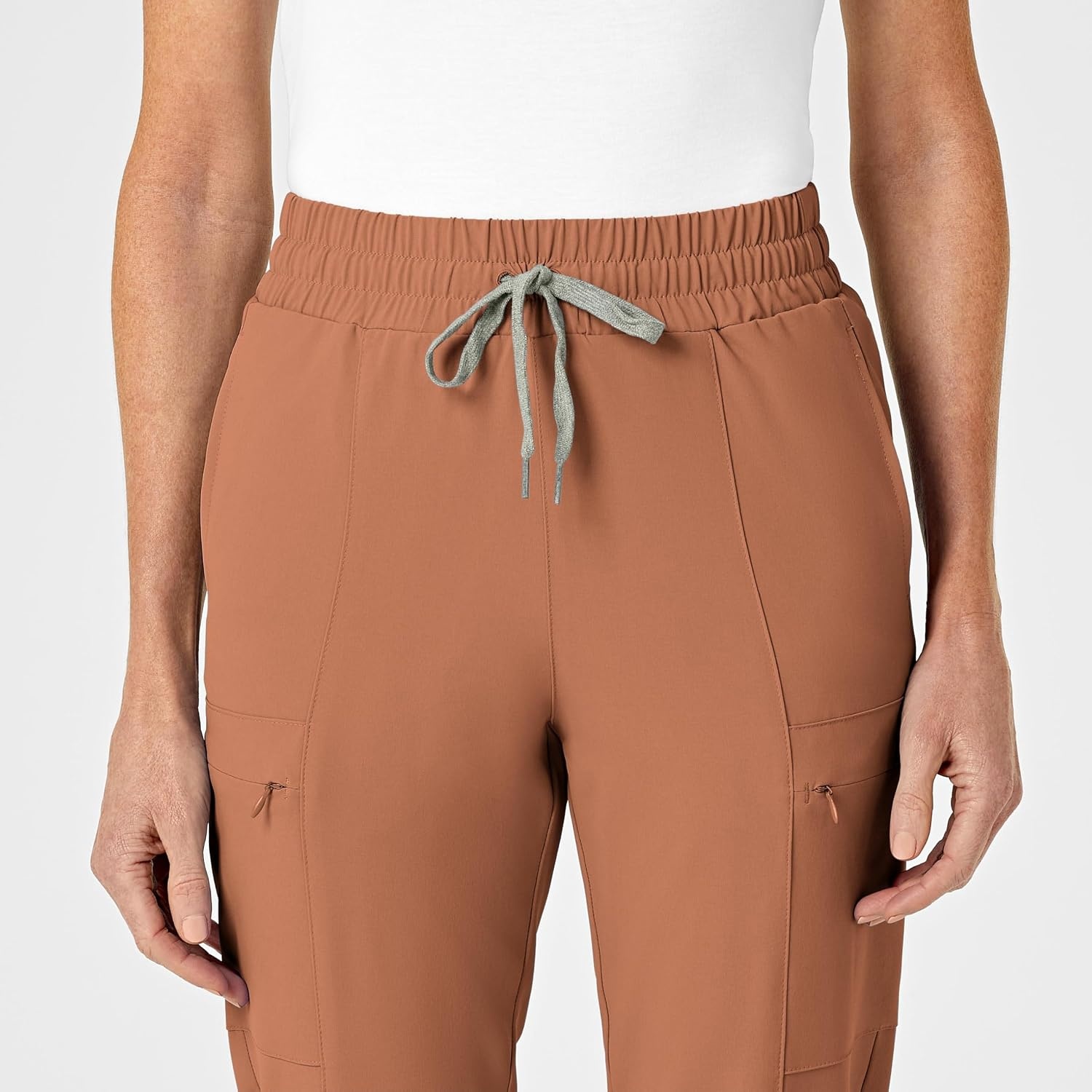 Wink Renew Women’s High Waist Slim Leg Scrub Pant(Clay)