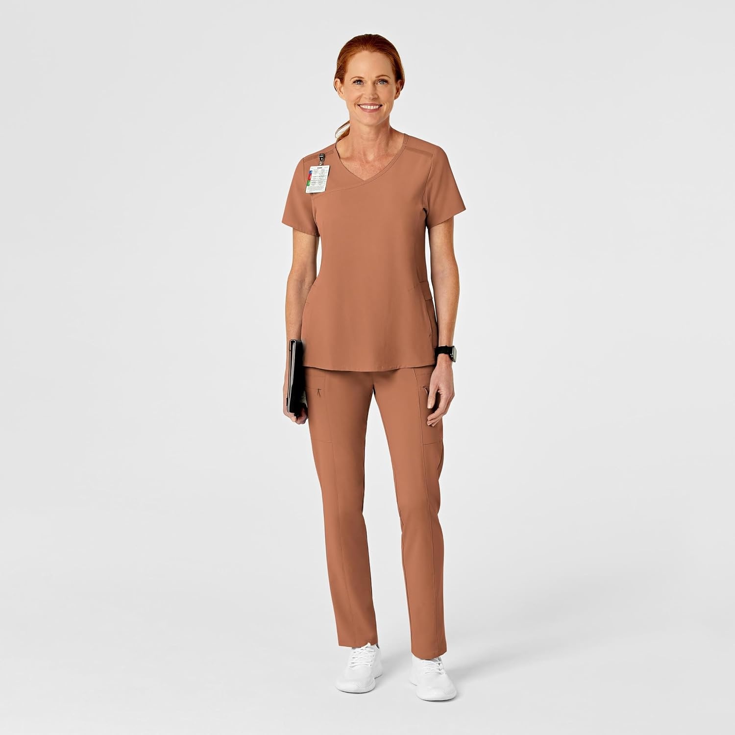 Wink Renew Women’s High Waist Slim Leg Scrub Pant(Clay)