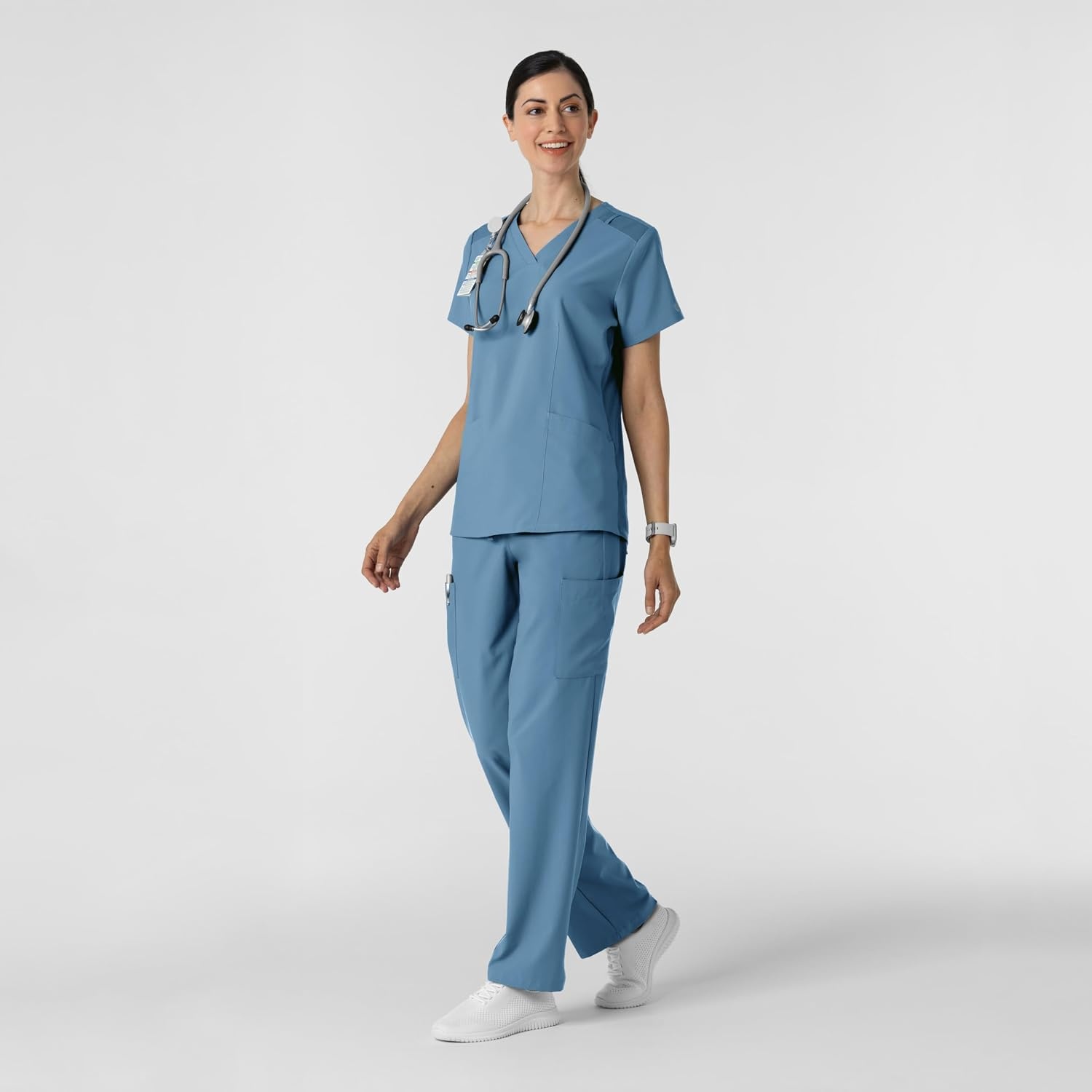 Wink Women’s Women’s Cargo Utility Scrub Pant(Pacific Blue)