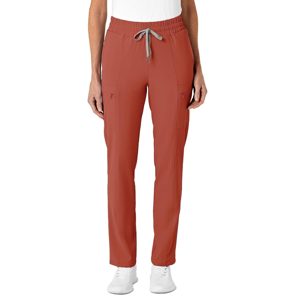 Wink Renew Women’s High Waist Slim Leg Scrub Pant(Mineral Red)