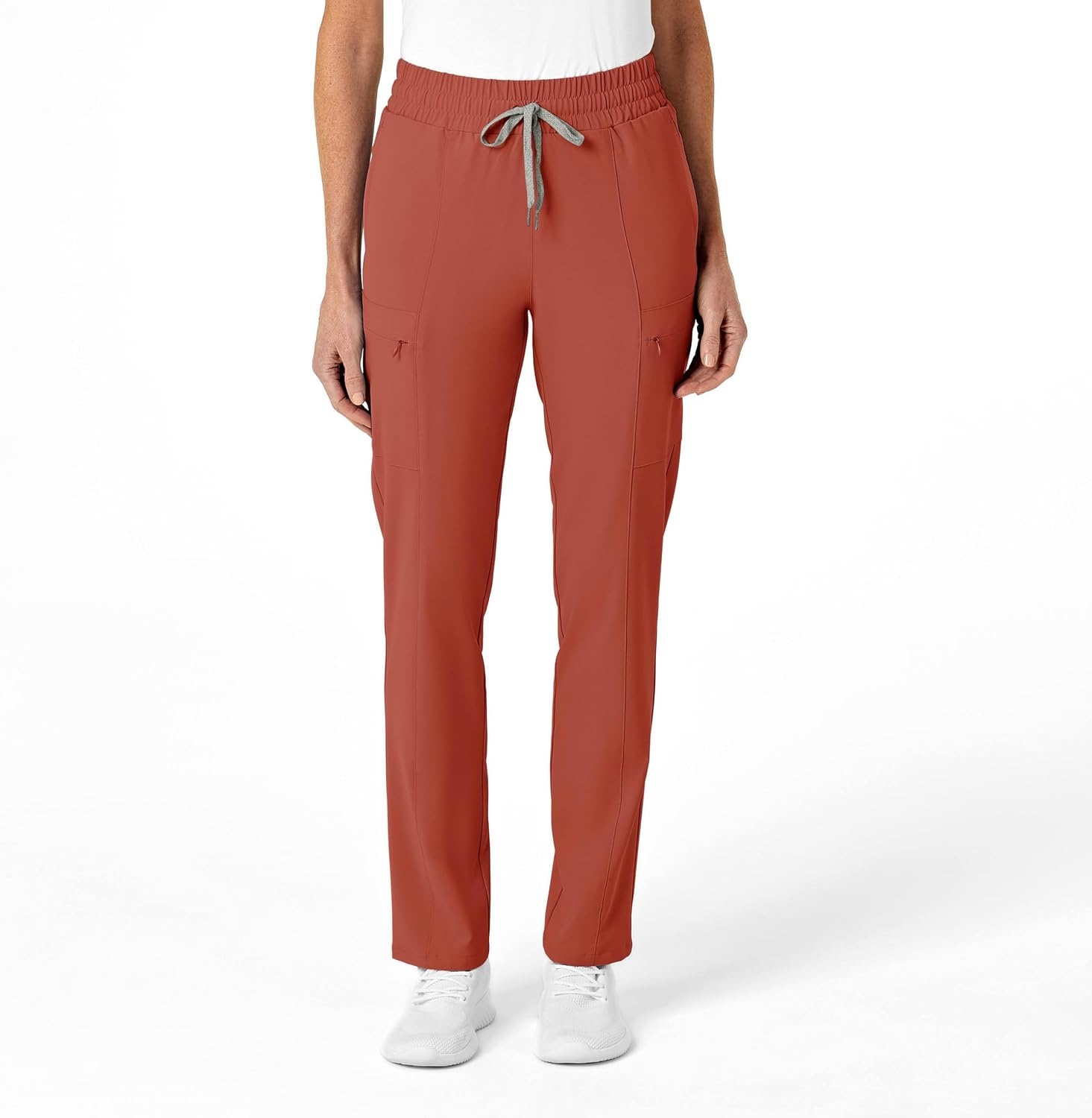Wink Renew Women’s High Waist Slim Leg Scrub Pant(Mineral Red)