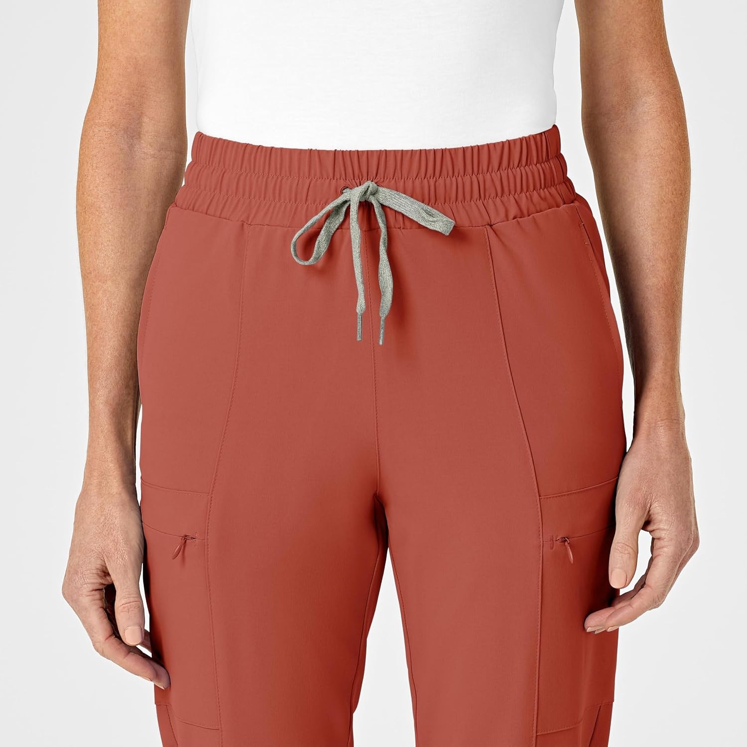 Wink Renew Women’s High Waist Slim Leg Scrub Pant(Mineral Red)