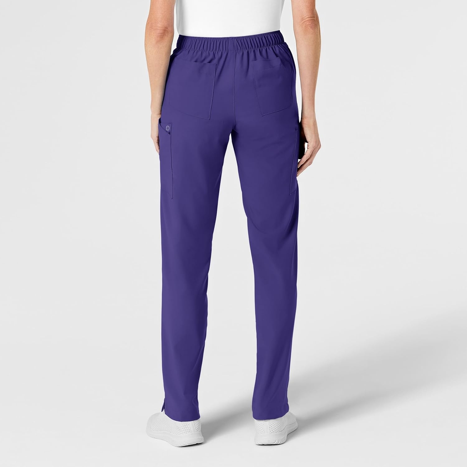 Wink W123 Women’s Flat Front Cargo Scrub Pant(Grape)