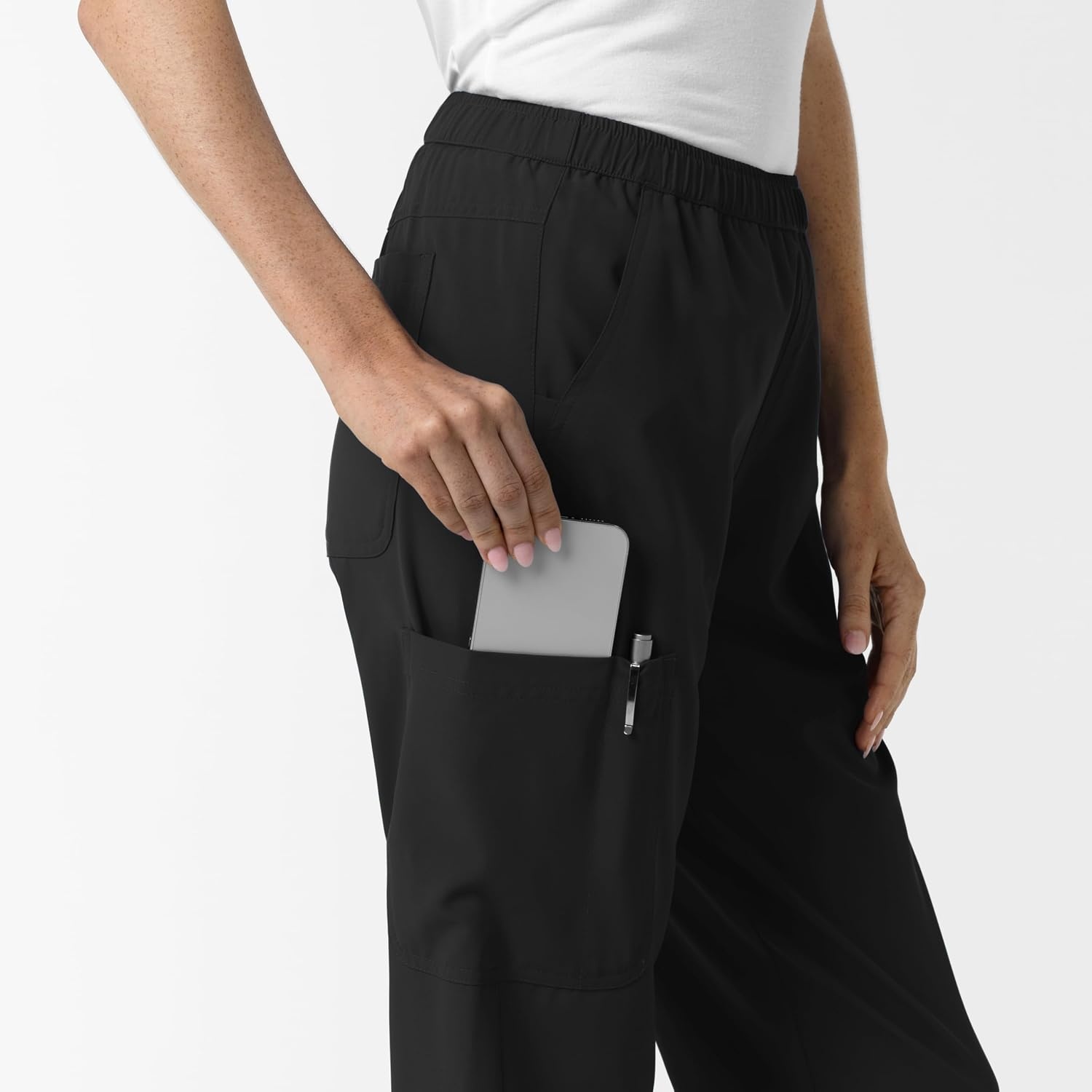 Wink NURTUR Women’s Slim Leg Scrub Pant(Black)