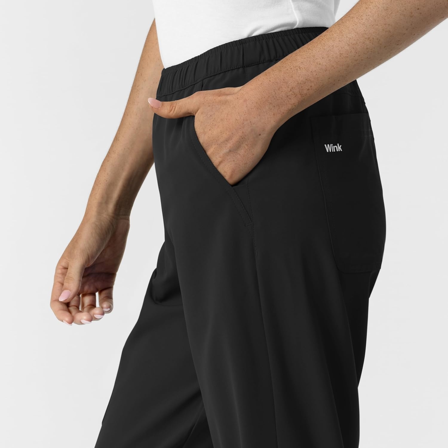 Wink NURTUR Women’s Slim Leg Scrub Pant(Black)