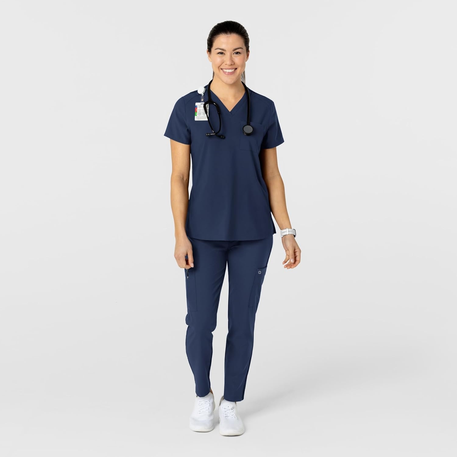 Wink W123 Women’s Flex-n-Reach Track Scrub Pant(Navy)
