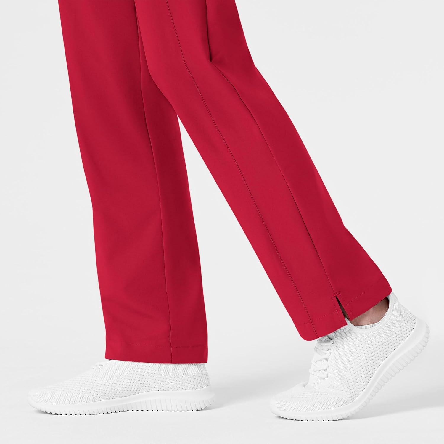 Wink W123 Women’s Flat Front Cargo Scrub Pant(Red)