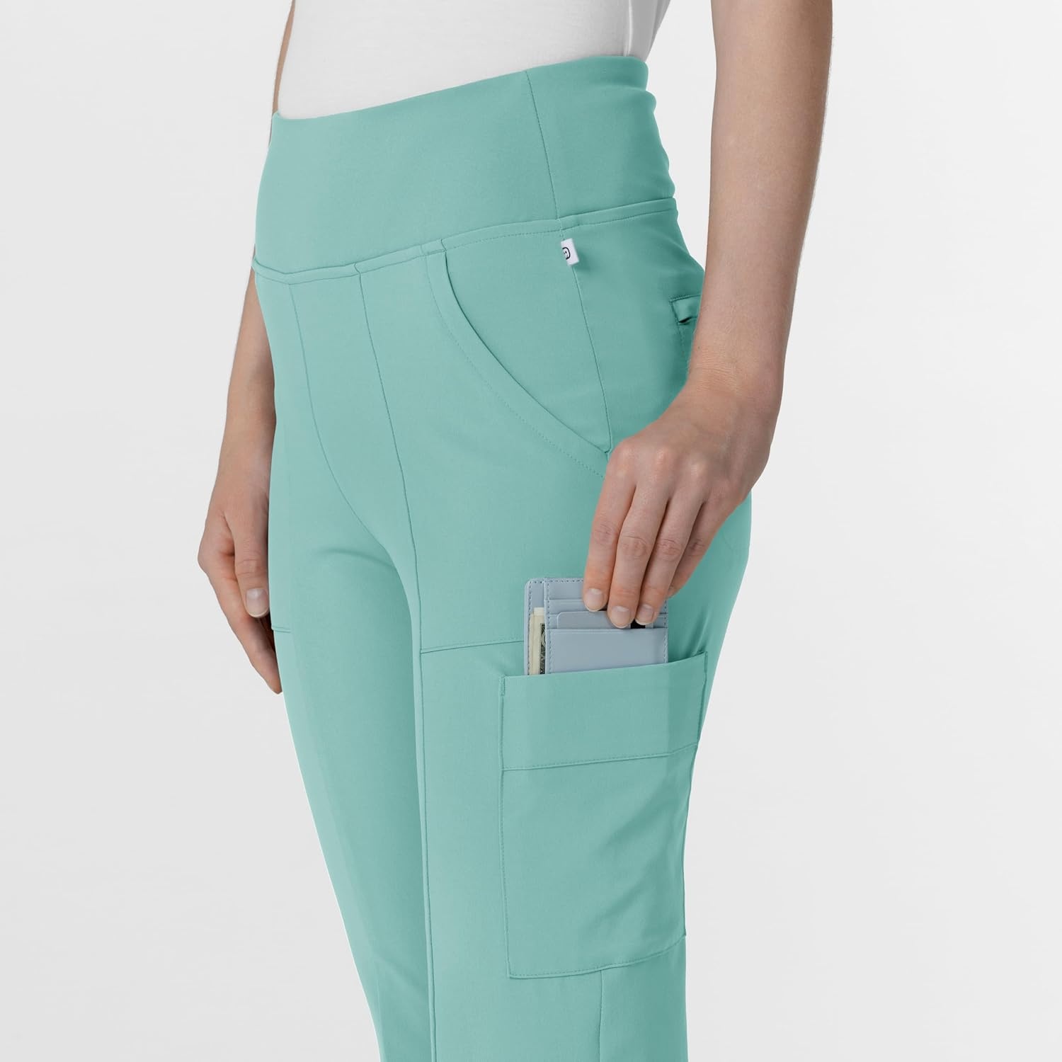 Wink Scrubs for Women, Renew, Cargo Flare Pants, with 7 Pockets(Turquoise)