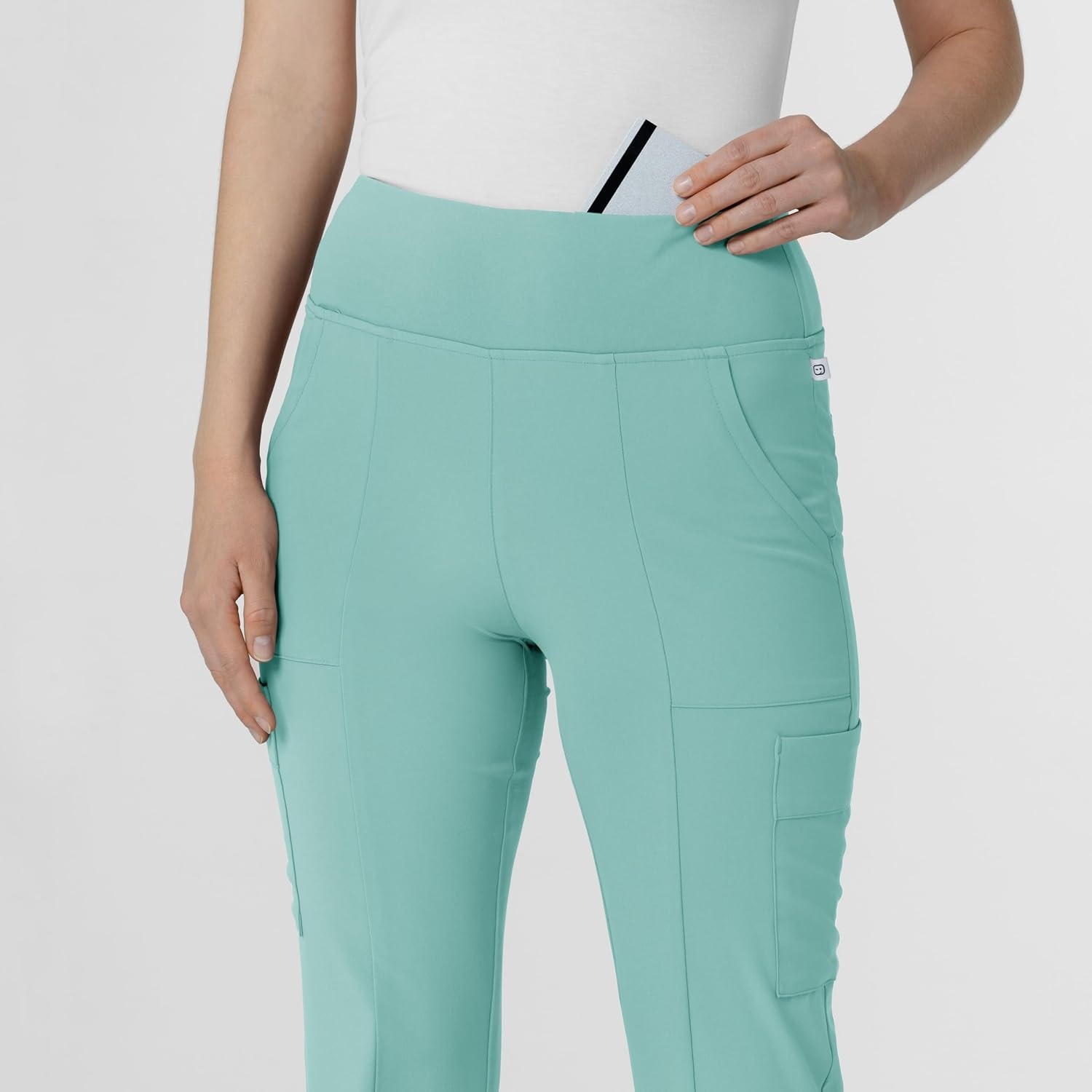 Wink Scrubs for Women, Renew, Cargo Flare Pants, with 7 Pockets(Turquoise)