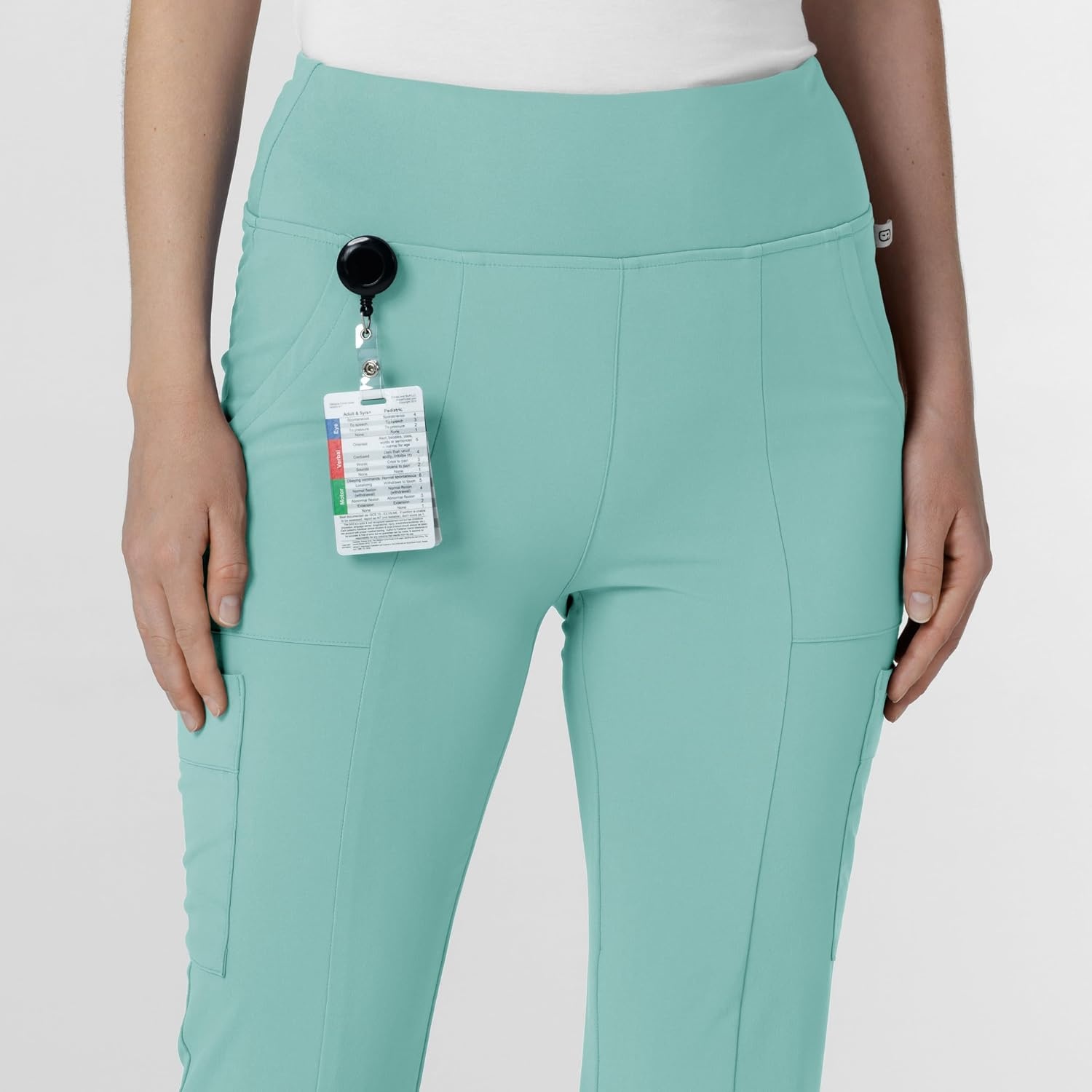 Wink Scrubs for Women, Renew, Cargo Flare Pants, with 7 Pockets(Turquoise)