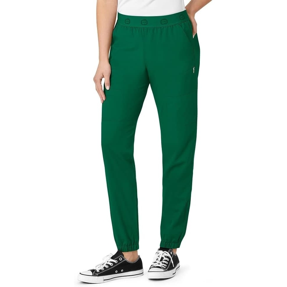 Wink Women’s Slim Cargo Jogger Pant | Womens Scrub Pant White Mid Rise(Hunter)