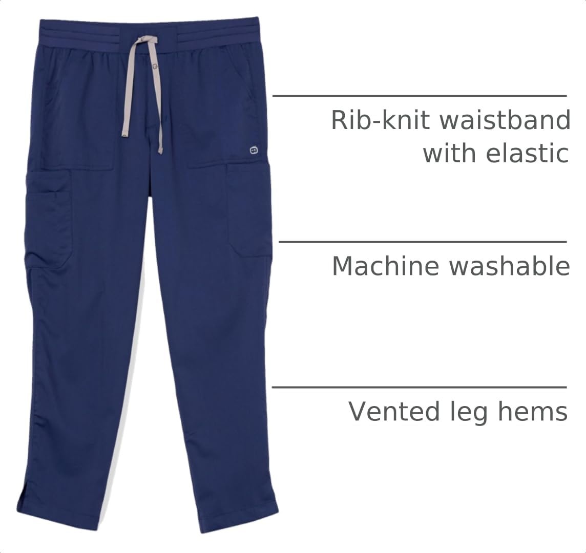 Wink PRO Women’s Slim Leg Cargo Scrub Pant(Navy)