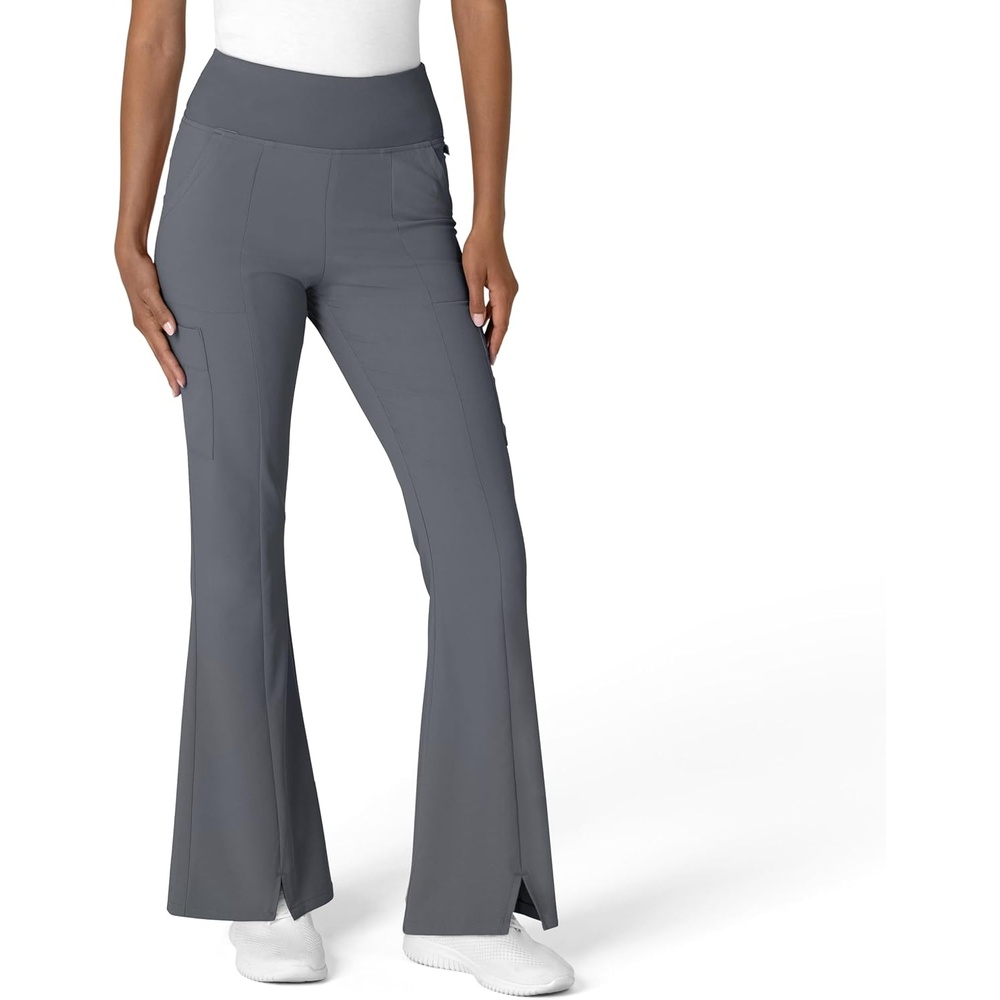 Wink Scrubs for Women, Renew, Cargo Flare Pants, with 7 Pockets(Pewter)
