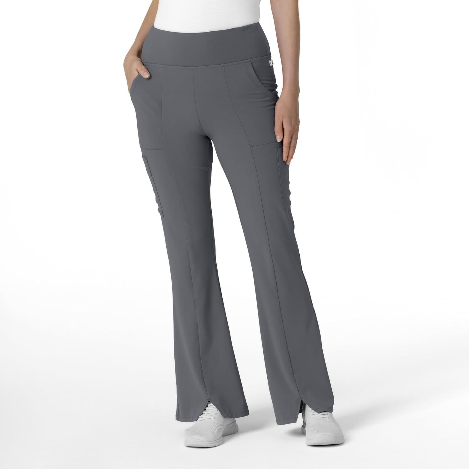 Wink Scrubs for Women, Renew, Cargo Flare Pants, with 7 Pockets(Pewter)