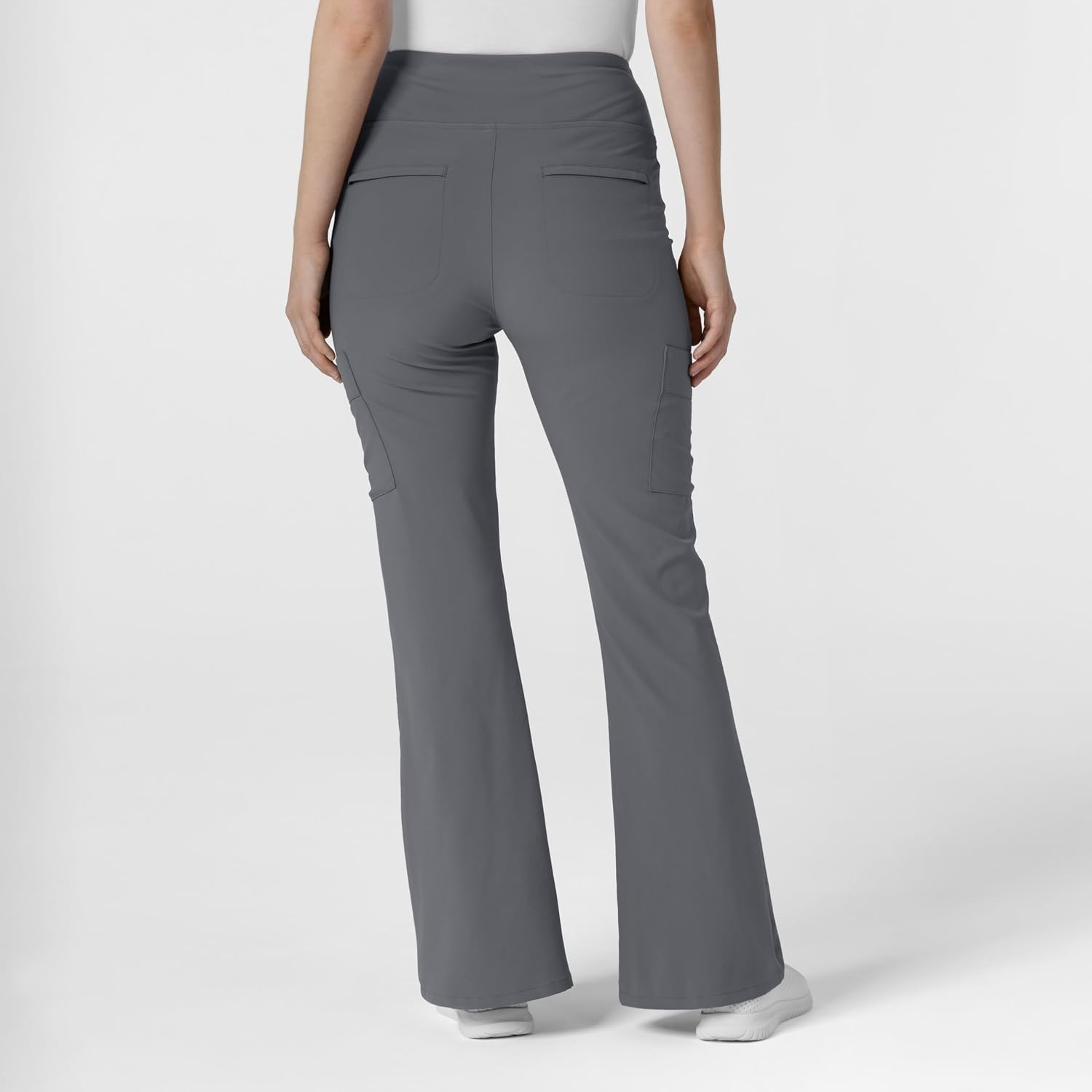 Wink Scrubs for Women, Renew, Cargo Flare Pants, with 7 Pockets(Pewter)