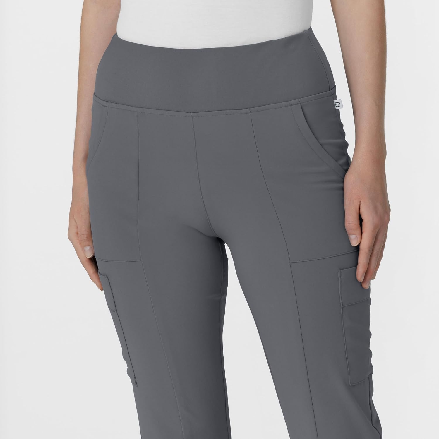 Wink Scrubs for Women, Renew, Cargo Flare Pants, with 7 Pockets(Pewter)